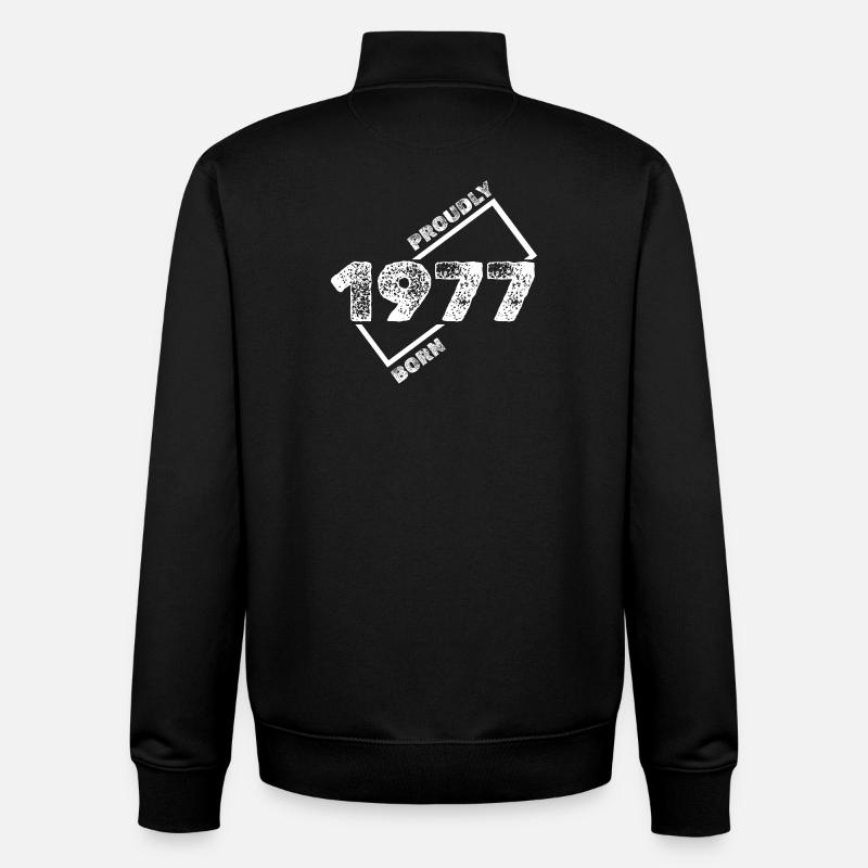 1977 - Sweat zippé unisexe en coton bio Stanley/Stella - noir