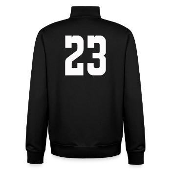 23 - Unisex Organic Zip Sweatshirt by Stanley/Stella - black - Back - AI Model Male 185 light (185cm)