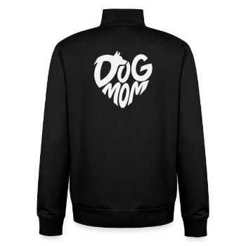 Dog Mom Heart Design with Dog Motif - Unisex Organic Zip Sweatshirt by Stanley/Stella - black - Back - AI Model Male 185 light (185cm)