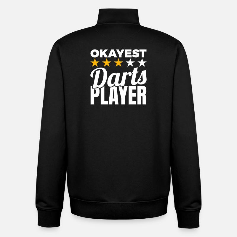 Durchschnittlicher Dartspieler - Unisex Organic Zip Sweatshirt von Stanley/Stella - Schwarz