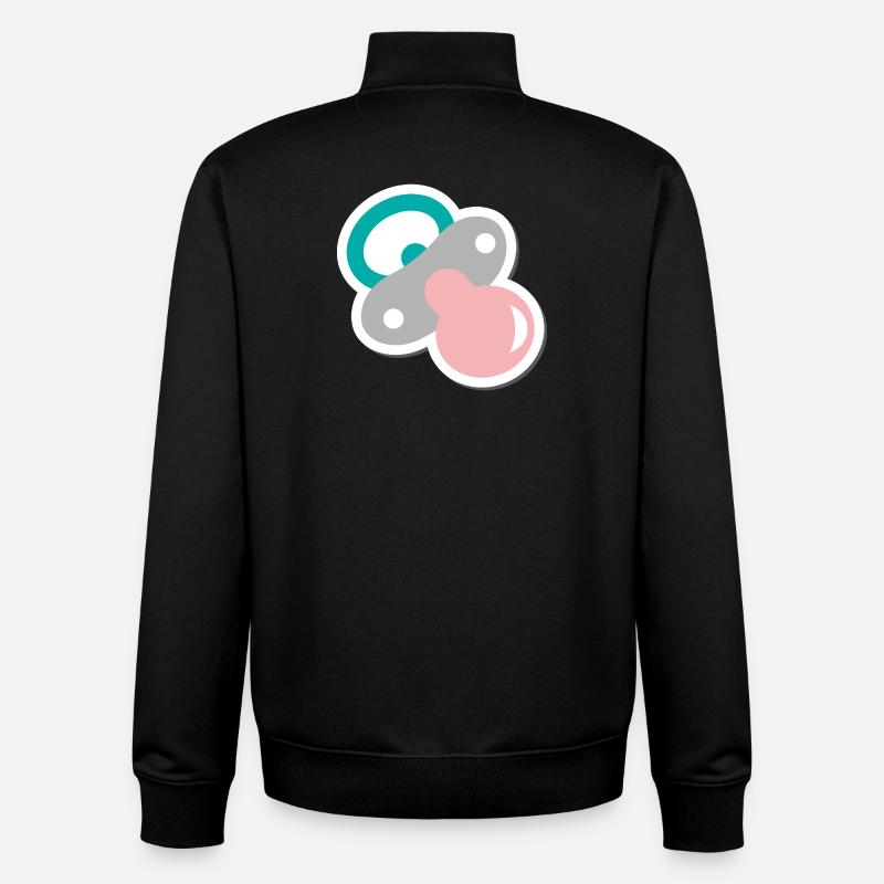 Pacifier - Unisex Organic Zip Sweatshirt by Stanley/Stella - black