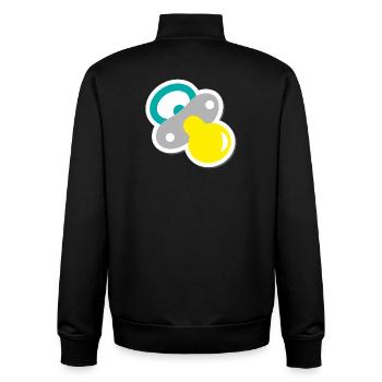 Pacifier - Unisex Organic Zip Sweatshirt by Stanley/Stella - black - Back - AI Model Male 185 light (185cm)