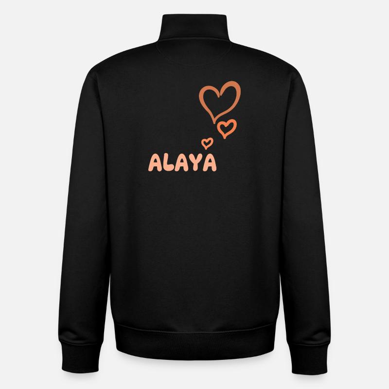 Cadeau pour Alaya - Sweat zippé unisexe en coton bio Stanley/Stella - noir