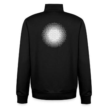 Mosaïque circulaire en demi-tons - Sweat zippé unisexe en coton bio Stanley/Stella - noir - Dos - AI Model Male 185 light (185cm)