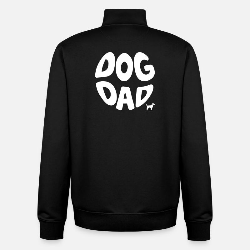 Dog Dad – Hundenpapa Design - Sweat zippé unisexe en coton bio Stanley/Stella - noir
