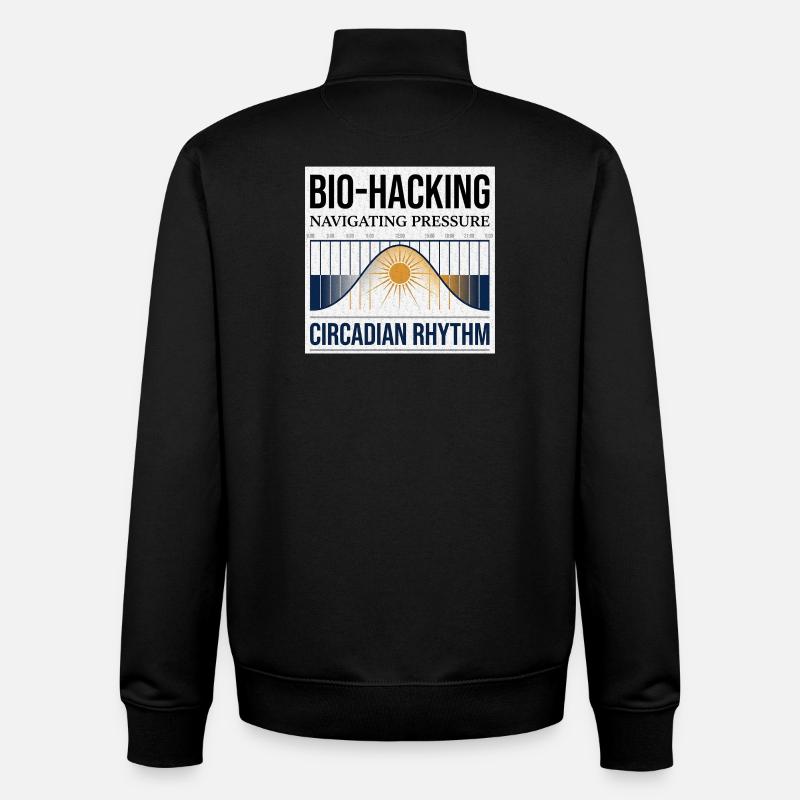 Bio Hacking - Unisex Organic Zip Sweatshirt by Stanley/Stella - black