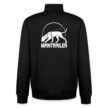 Boxer MANTRAILER Suchhunde Hunde Hund Wilsigns - Unisex Organic Zip Sweatshirt von Stanley/Stella - Schwarz - Hinten - AI Model Male 185 light (185cm)