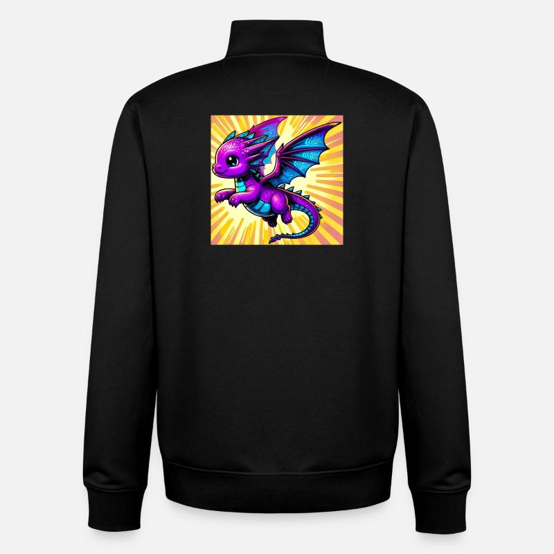 dragon - Sweat zippé unisexe en coton bio Stanley/Stella - noir