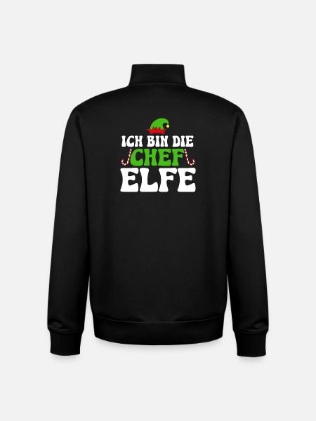 Ich bin die Chefelfe - Unisex Organic Zip Sweatshirt von Stanley/Stella - Schwarz