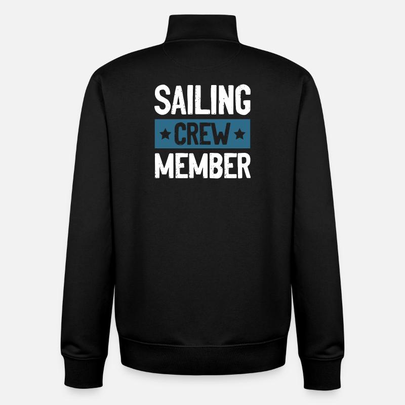 Sailing Crew - Unisex Organic Zip Sweatshirt by Stanley/Stella - black