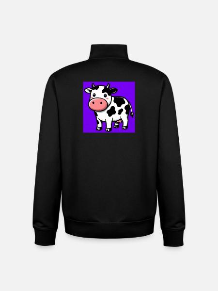 vache - Sweat zippé unisexe en coton bio Stanley/Stella - noir