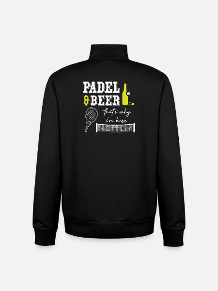 Padel_And_Beer - Sweat zippé unisexe en coton bio Stanley/Stella - noir