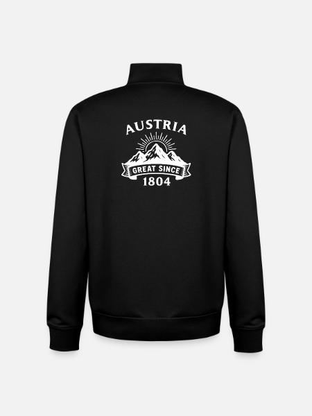Austria - great since 1804 - Kaiserreich - Unisex Organic Zip Sweatshirt by Stanley/Stella - black