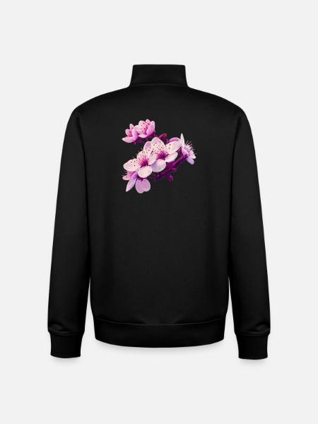 Pink Blossom - Unisex Organic Zip Sweatshirt von Stanley/Stella - Schwarz