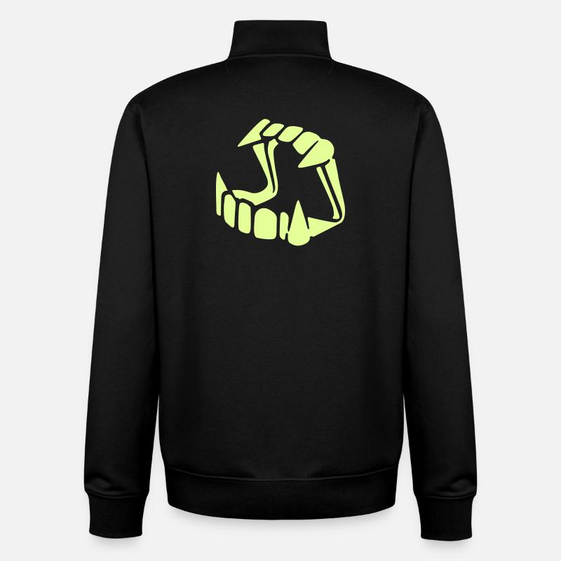 Glow in the dark Dracula - Unisex Organic Zip Sweatshirt by Stanley/Stella - black