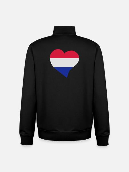 Dutch heart - Unisex Organic Zip Sweatshirt by Stanley/Stella - black