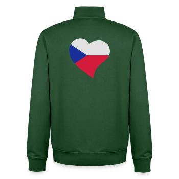 Tschechische Herz - Unisex Organic Zip Sweatshirt von Stanley/Stella - Flaschengrün - Hinten - AI Model Male 185 dark (185cm)