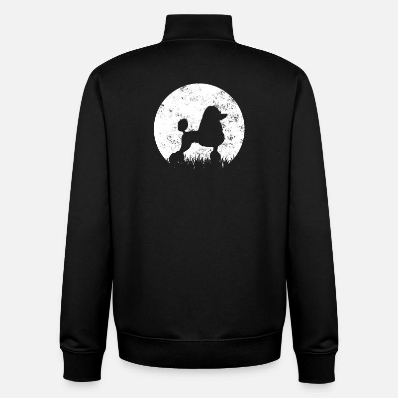 Chien Pudel - Sweat zippé unisexe en coton bio Stanley/Stella - noir