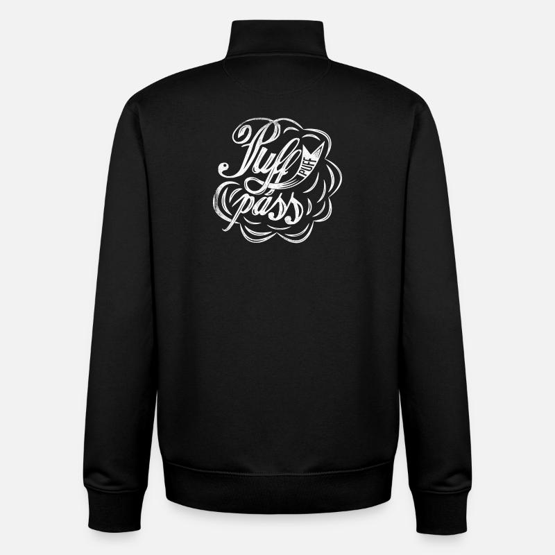 Puff Puff Pass - Sweat zippé unisexe en coton bio Stanley/Stella - noir