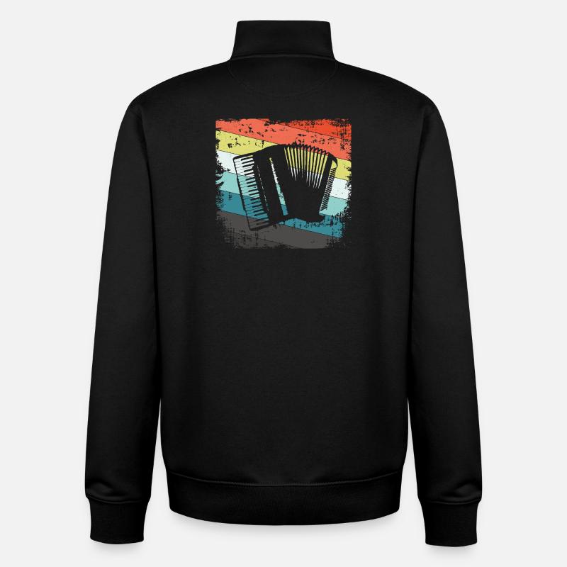 Accordion harmonica - Unisex Organic Zip Sweatshirt by Stanley/Stella - black