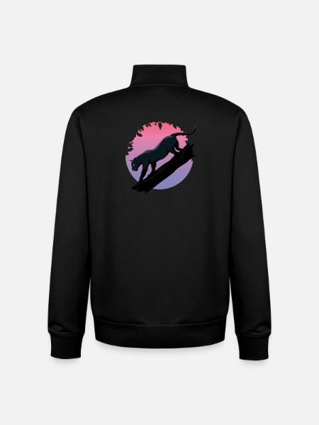 Black Panther Animal - Unisex Organic Zip Sweatshirt by Stanley/Stella - black
