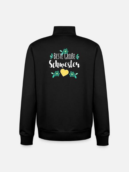 Beste Große Schwester - Unisex Organic Zip Sweatshirt von Stanley/Stella - Schwarz
