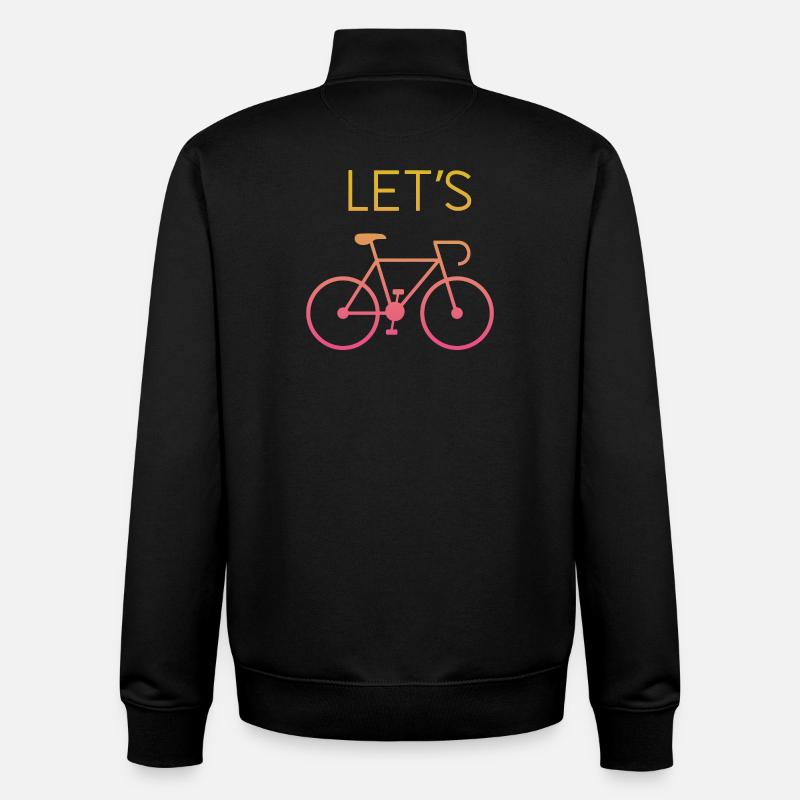 Let's Cycling - Unisex Organic Zip Sweatshirt von Stanley/Stella - Schwarz
