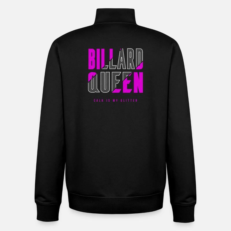 Billard Königin - Unisex Organic Zip Sweatshirt von Stanley/Stella - Schwarz