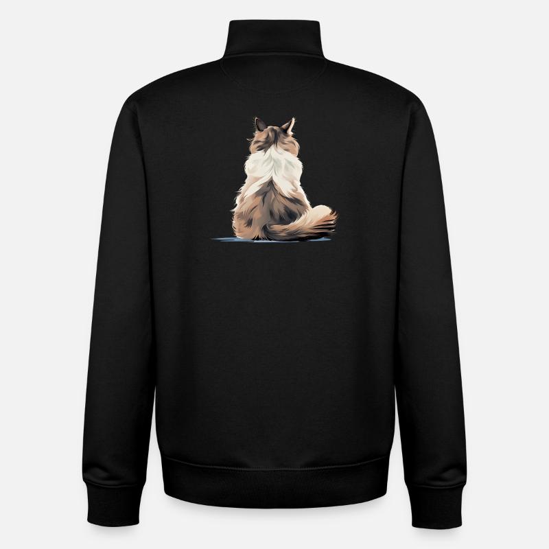 Ragdoll - Unisex Organic Zip Sweatshirt by Stanley/Stella - black