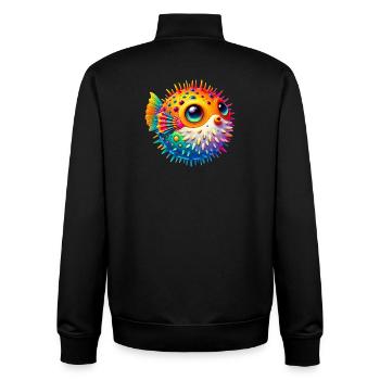 Kugelfisch - Unisex Organic Zip Sweatshirt von Stanley/Stella - Schwarz - Hinten - AI Model Male 185 light (185cm)