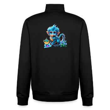 Der niedliche Fantasy Jumpsuit - Unisex Organic Zip Sweatshirt von Stanley/Stella - Schwarz - Hinten - AI Model Male 185 light (185cm)