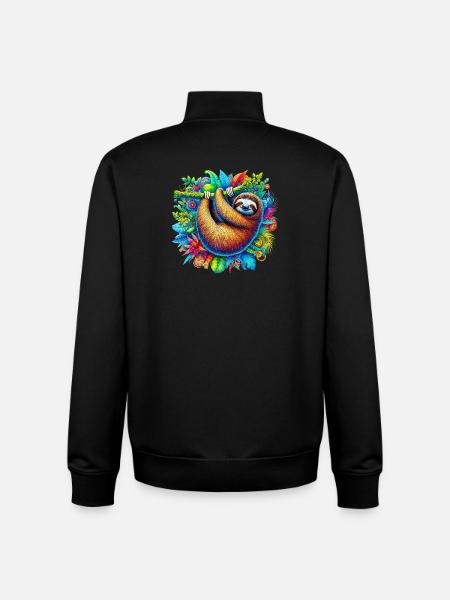 Sloth - Unisex Organic Zip Sweatshirt by Stanley/Stella - black