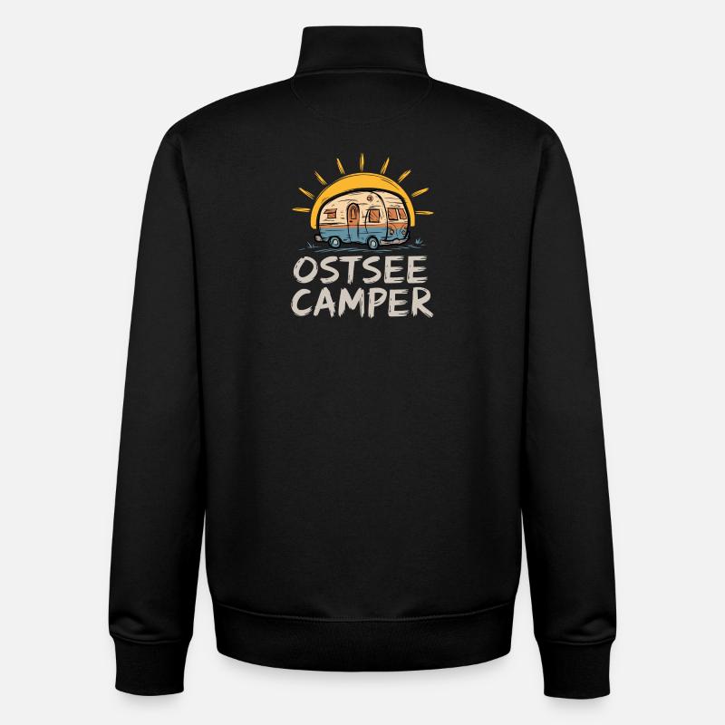Ostsee Camper Strandzauber - Unisex Organic Zip Sweatshirt von Stanley/Stella - Schwarz