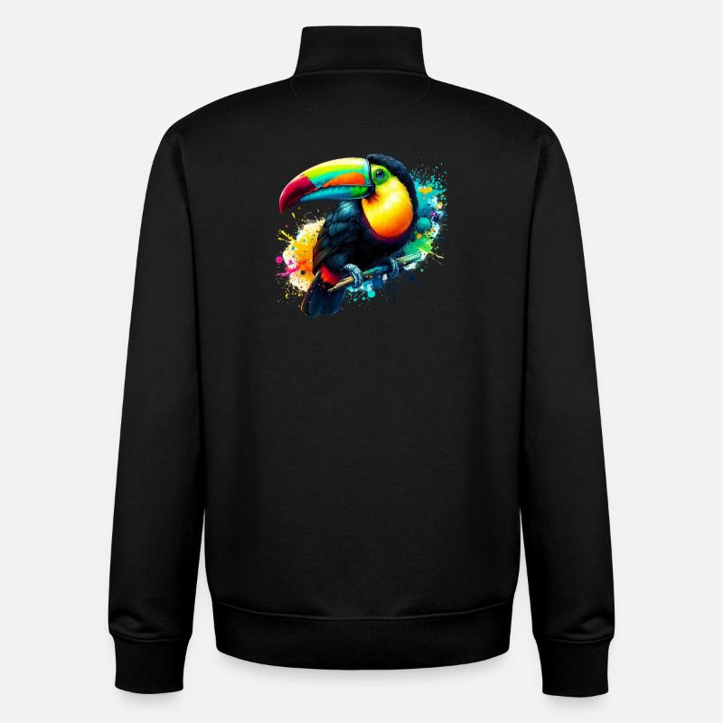 Tukan - Unisex Organic Zip Sweatshirt von Stanley/Stella - Schwarz