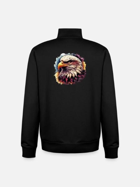 Aigle - Sweat zippé unisexe en coton bio Stanley/Stella - noir