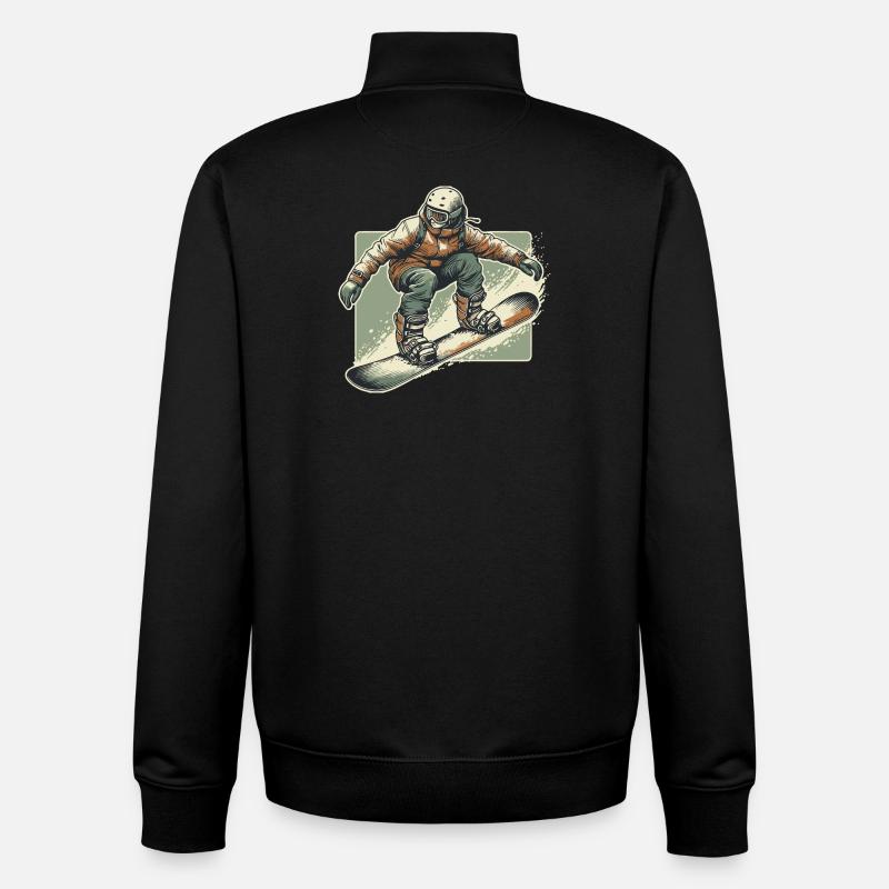 Snowboarder - Unisex Organic Zip Sweatshirt von Stanley/Stella - Schwarz