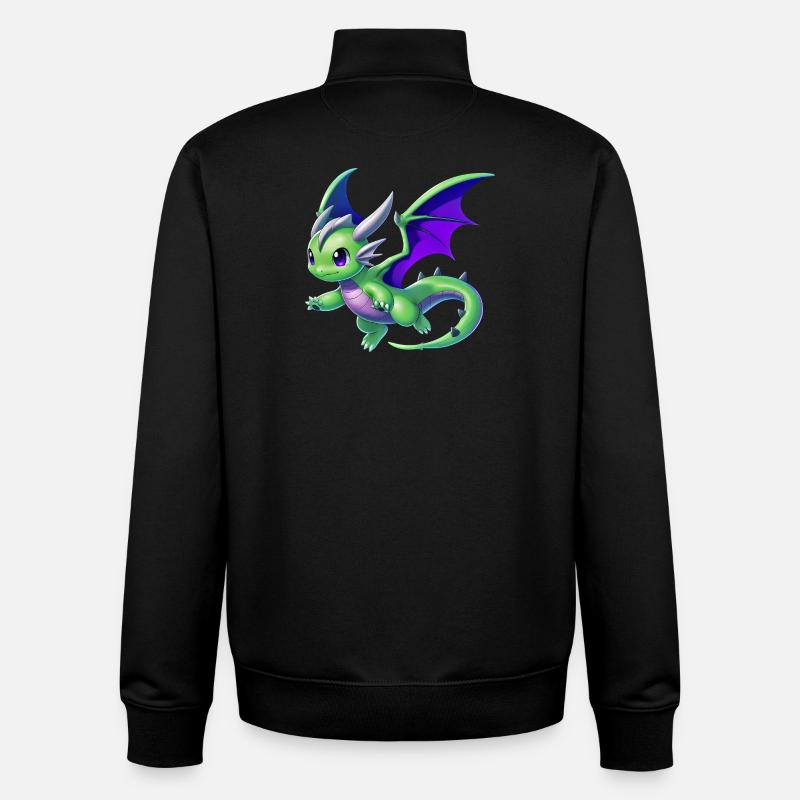 Drache - Unisex Organic Zip Sweatshirt von Stanley/Stella - Schwarz