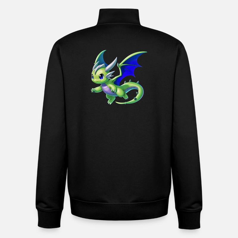 Drache - Unisex Organic Zip Sweatshirt von Stanley/Stella - Schwarz