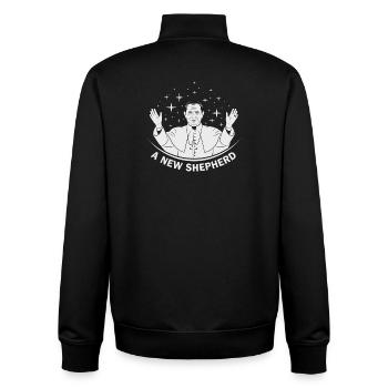 Ein Neuer Hirte - Unisex Organic Zip Sweatshirt von Stanley/Stella - Schwarz - Hinten - AI Model Male 185 light (185cm)