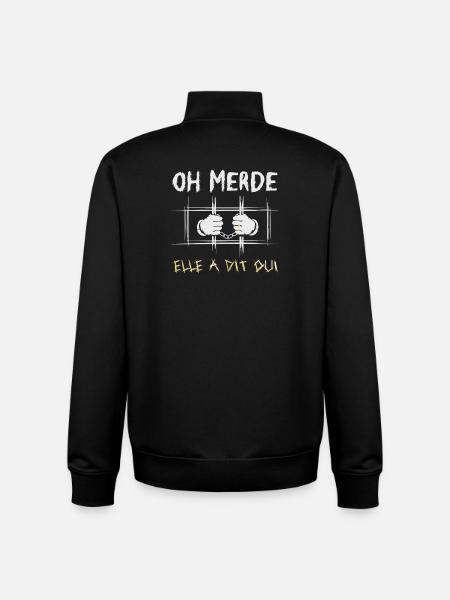 She Said Proposal Engagement - Unisex Organic Zip Sweatshirt by Stanley/Stella - black