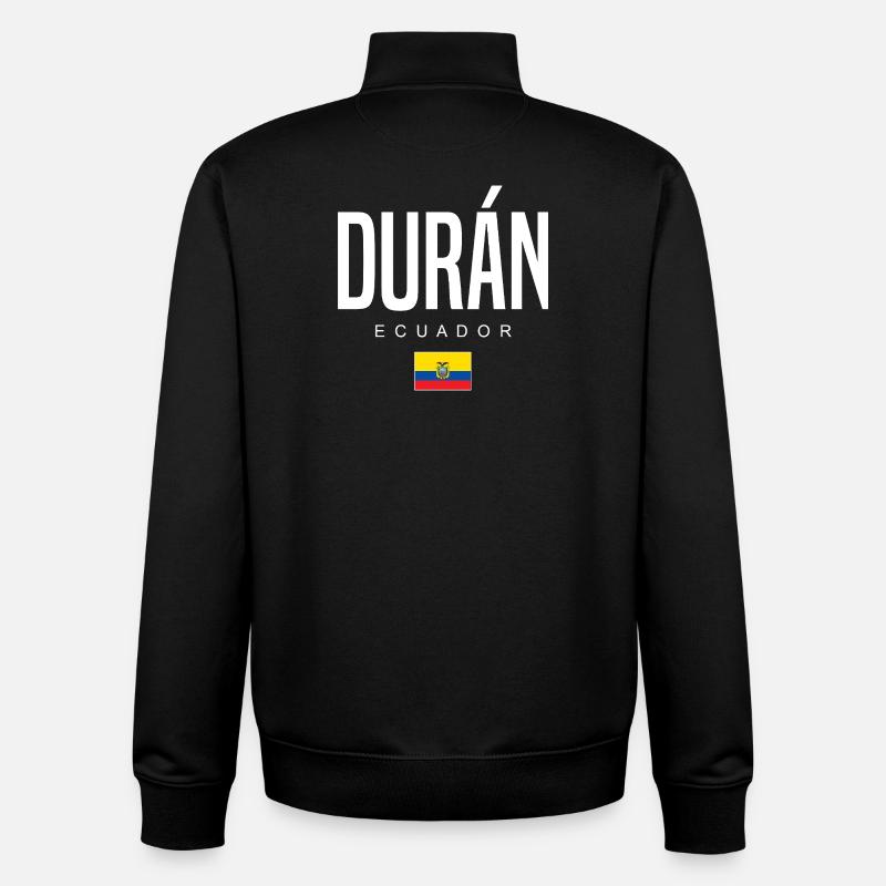 Durán Équateur Équatorien - Sweat zippé unisexe en coton bio Stanley/Stella - noir
