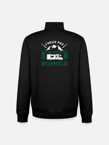 I'm leaving in a motorhome - Unisex Organic Zip Sweatshirt by Stanley/Stella - black