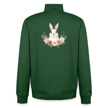 Rabbit - Unisex Organic Zip Sweatshirt by Stanley/Stella - bottle green - Back - AI Model Male 185 dark (185cm)