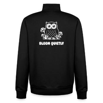Eulenwald Blumenglanz - Unisex Organic Zip Sweatshirt von Stanley/Stella - Schwarz - Hinten - AI Model Male 185 light (185cm)