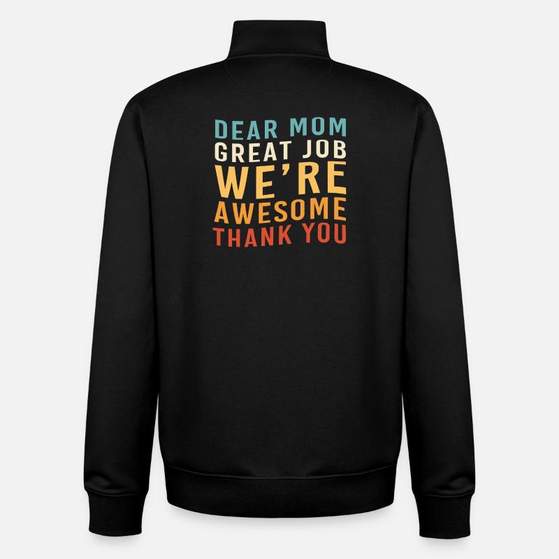 Single Mom Mom Single Mom Single - Unisex Organic Zip Sweatshirt by Stanley/Stella - black