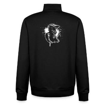 Direkte Motocross Aussage - Unisex Organic Zip Sweatshirt von Stanley/Stella - Schwarz - Hinten - AI Model Male 185 light (185cm)