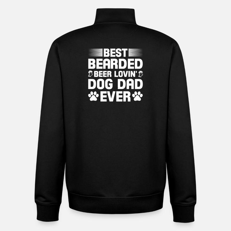 Bearded Beer lovin dad - Unisex Organic Zip Sweatshirt von Stanley/Stella - Schwarz