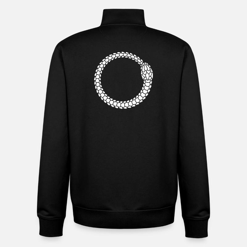 Coiled Rope Circle - Unisex Organic Zip Sweatshirt by Stanley/Stella - black