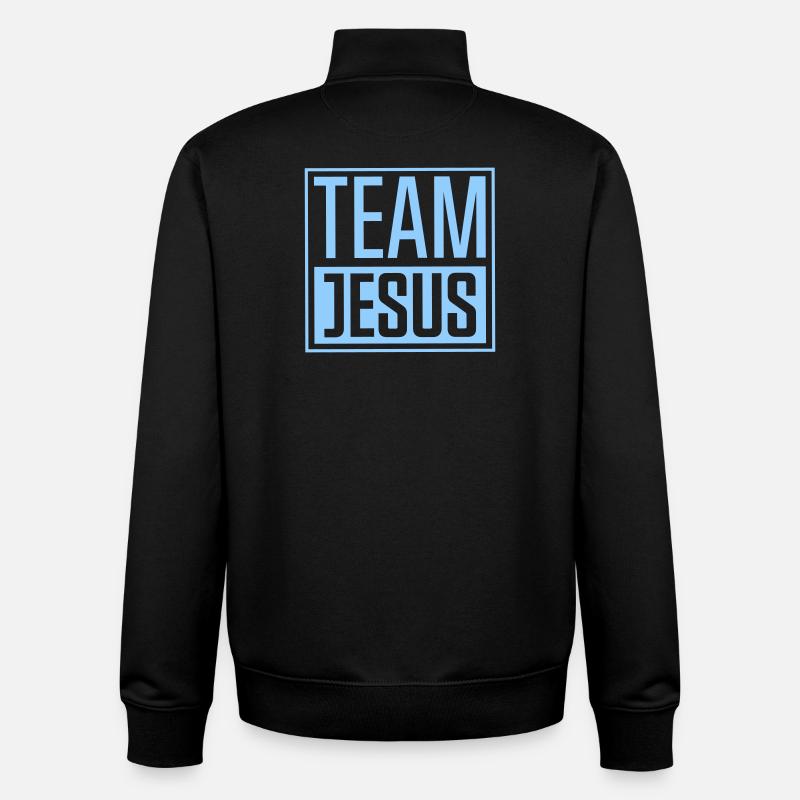 Team Jesus  - Unisex Organic Zip Sweatshirt von Stanley/Stella - Schwarz