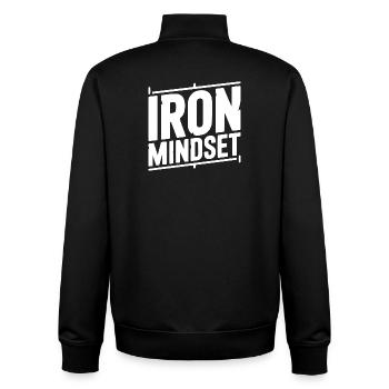 Eiserne Denkweise - Unisex Organic Zip Sweatshirt von Stanley/Stella - Schwarz - Hinten - AI Model Male 185 light (185cm)